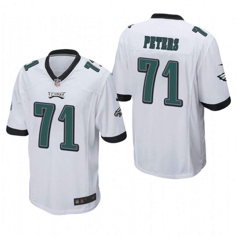 Men Philadelphia Eagles 71 Jason Peters Nike White Game NFL Jersey